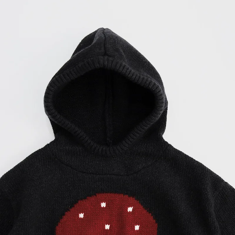 2026 New Children Mushroom Kniited Sweaters Hooded Korean Style Unisex Toddlers Kids Casual Sweater