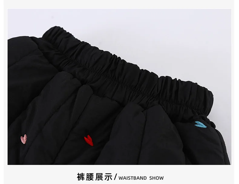 Embroidery Children's Sets Autumn Winter Warm Plush Lining Kids Hooded Jacket and Pants for Boys and Girls Sets