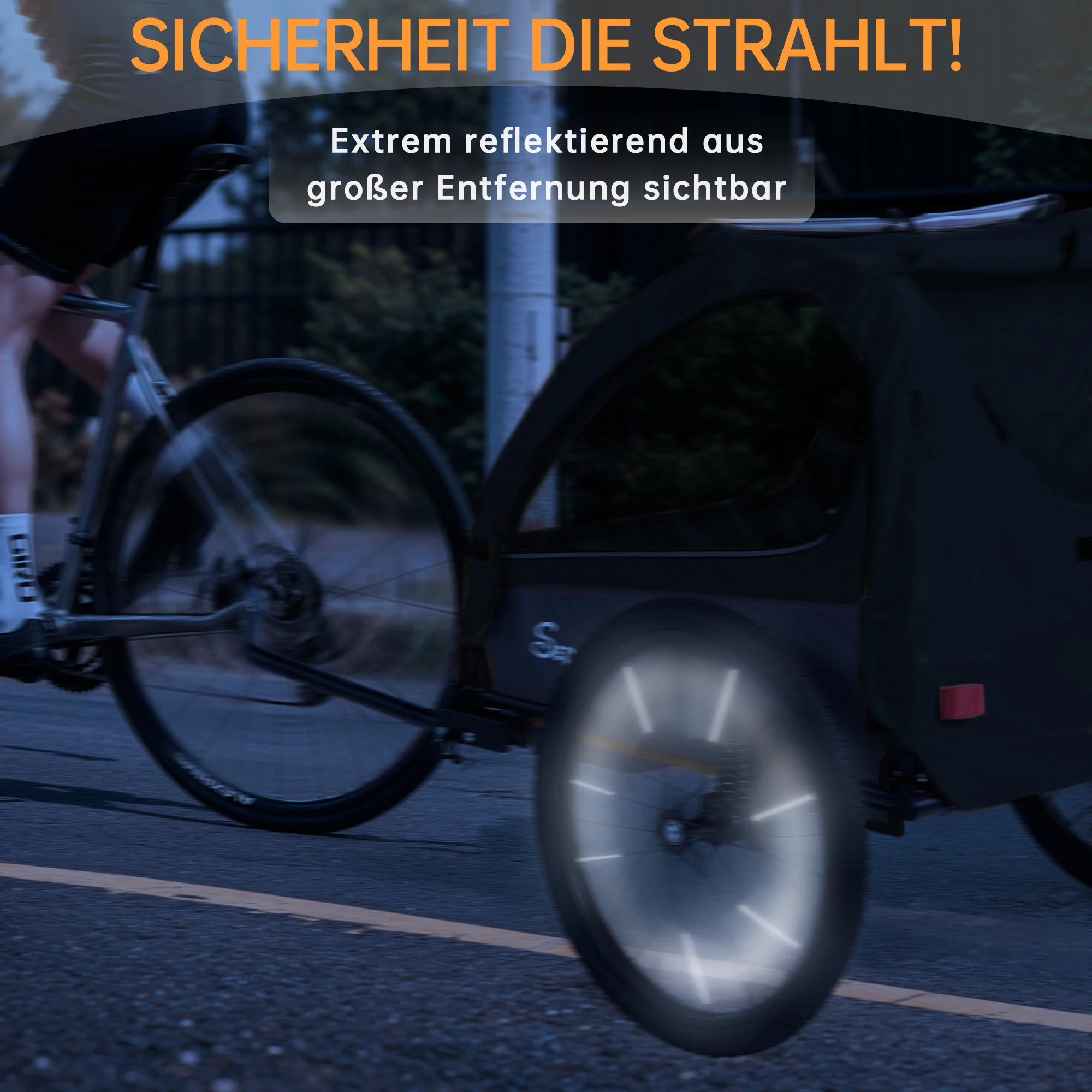 Sepnine BT920 Children Bicycle Trailer And Stroller 2-in-1 The Shock-absorbing Tire Has a Breathable Safe And Foldable Storage Space