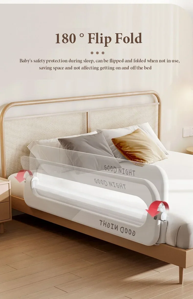 1 Side Bed Guard Rail for Toddlers 47" 59" 71" 78" Adjustable Folding Up Bed Railing Baby Bed Rails Guard for Twin Queen King Full Size Bed