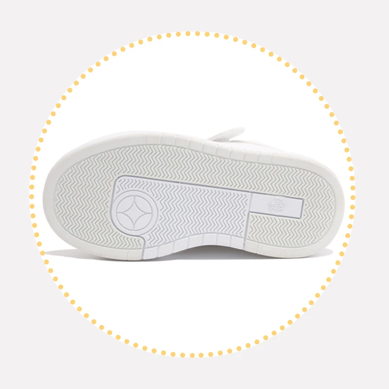 Orthopedic Casual Shoes for Kids White Color Leather Ankle Support School Footwear with Corrective Insole