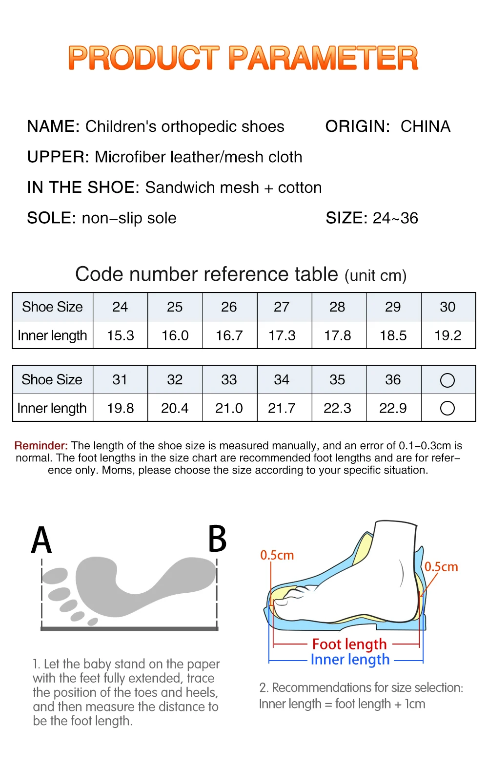 Ortoluckland Children Boys Sneakers Orthopedic Shoes For Kid  Lenther Toddler Running Trainer Footwear With Ankle Support