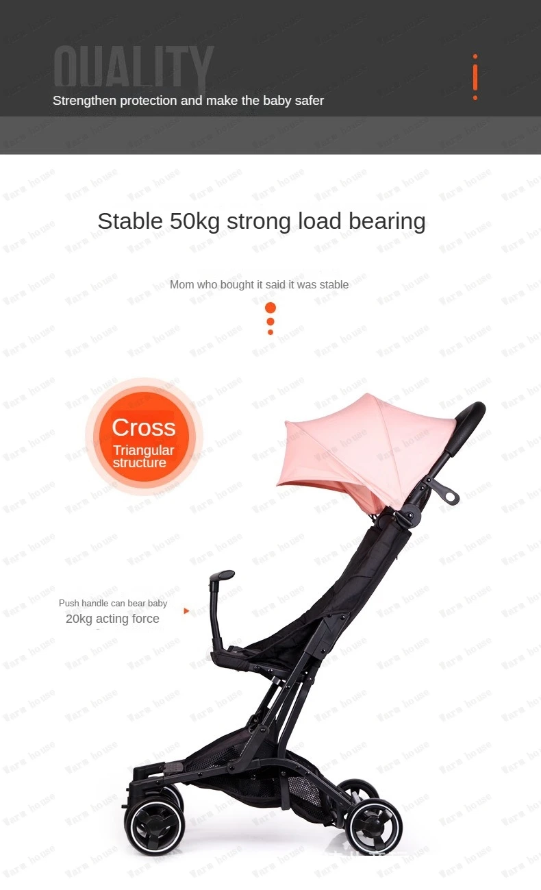 lightweight folding stroller Can sit or lie down Simple portable high landscape baby umbrella stroller Children's stroller
