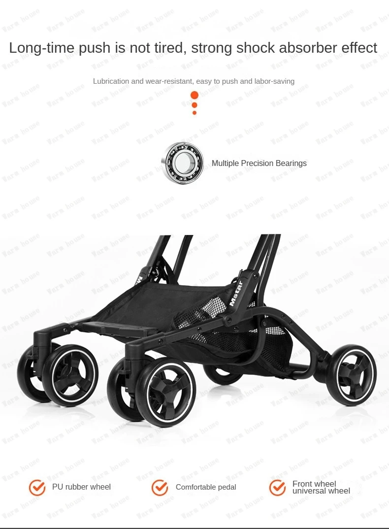 lightweight folding stroller Can sit or lie down Simple portable high landscape baby umbrella stroller Children's stroller