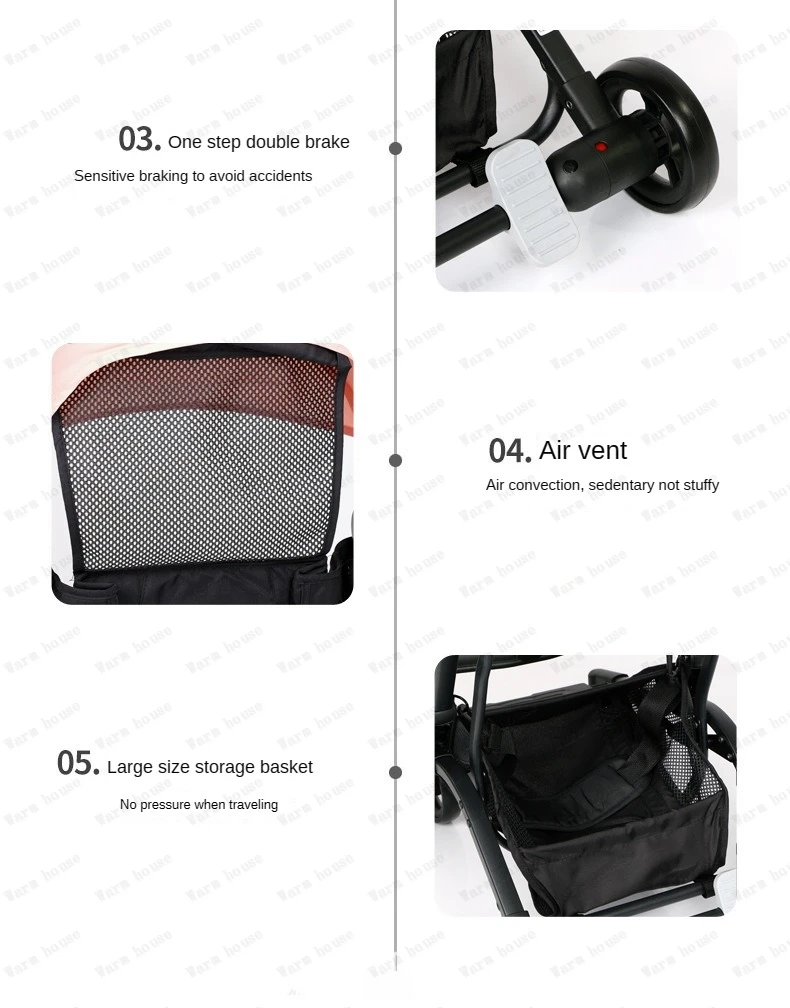 lightweight folding stroller Can sit or lie down Simple portable high landscape baby umbrella stroller Children's stroller