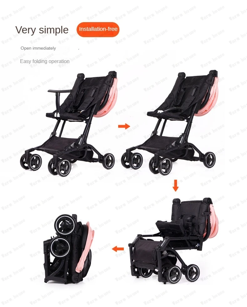 lightweight folding stroller Can sit or lie down Simple portable high landscape baby umbrella stroller Children's stroller