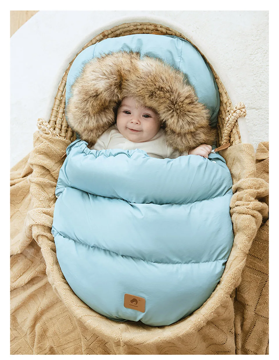 Stroller Sleeping Bag Winter Universal Pram Footmuff Removable Warm Thicker Bassinets Sleepsack For Newborns Baby Accessories