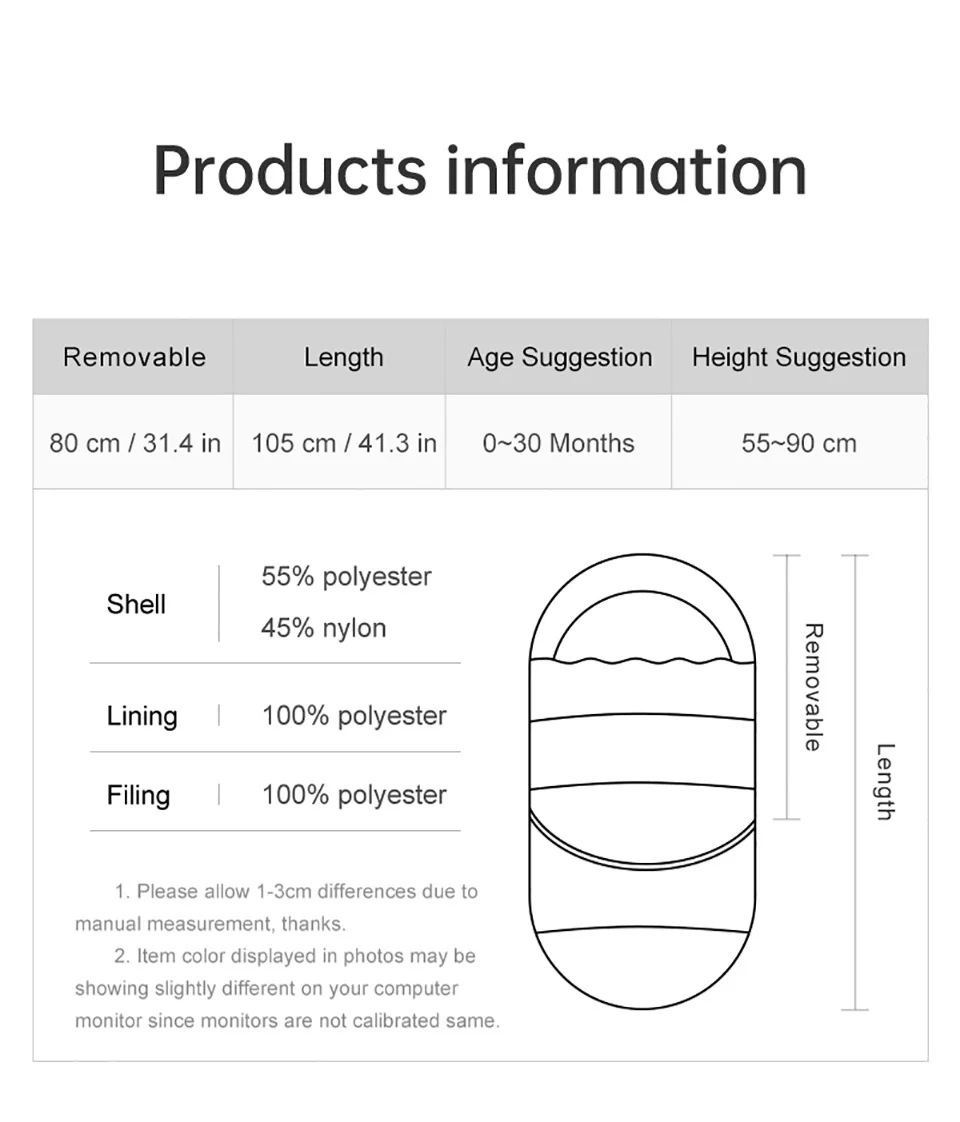 Stroller Sleeping Bag Winter Universal Pram Footmuff Removable Warm Thicker Bassinets Sleepsack For Newborns Baby Accessories
