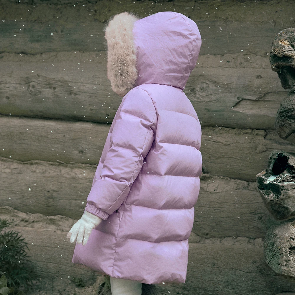 Dave Bella Girls Boys Thicken Down Parka Jacket Children Winter Warm Hooded Down Coats Waterproof Outwear Clothes DK4254239