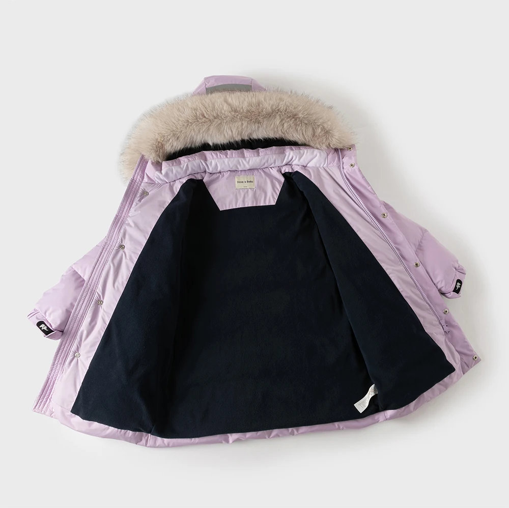 Dave Bella Girls Boys Thicken Down Parka Jacket Children Winter Warm Hooded Down Coats Waterproof Outwear Clothes DK4254239