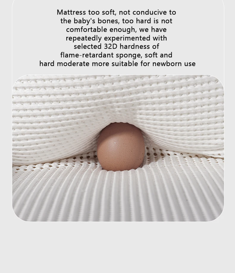 Sunveno Baby Lounger Middle Bed Cot For Newborn Breathable Fabric Expandable Comforter for Infants And Babies