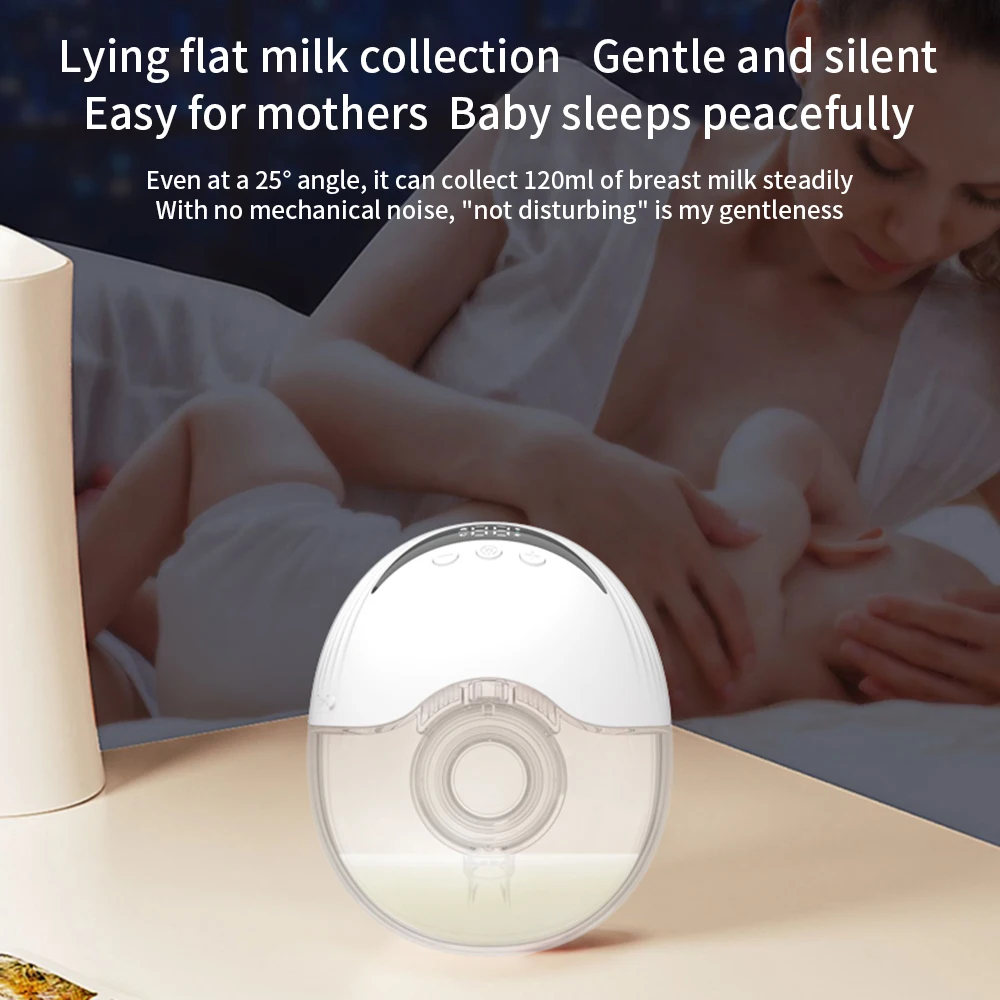 2PCS Hands Free Breast Pump Wearable Electric Breast Pump Lightweight with LED Display 4 Modes & 12 Levels Electric Breast Pump