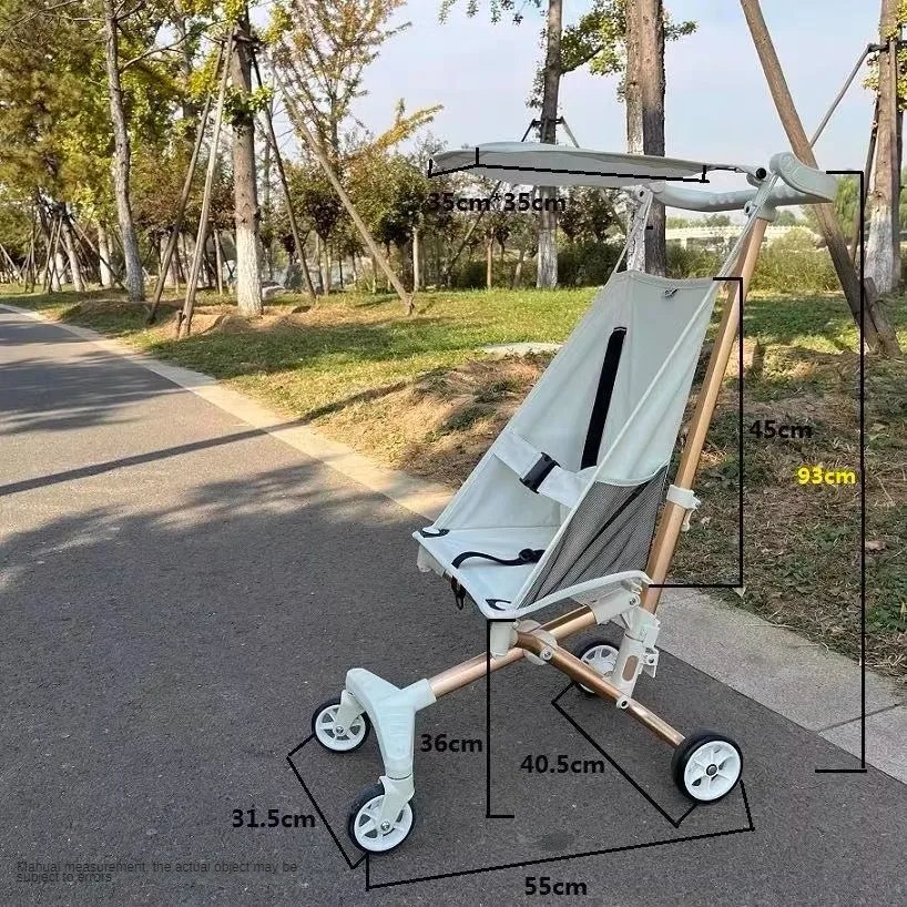 Lightweight Travel Stroller High Quality Baby Stroller Comfortable 1-8 Years Old Foldable Four Wheels Stroller Pram
