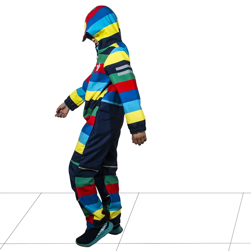 Children's soft shell waterproof jumpsuit for boys and girls one-piece romper to keep warm, waterproof, windproof and velvet
