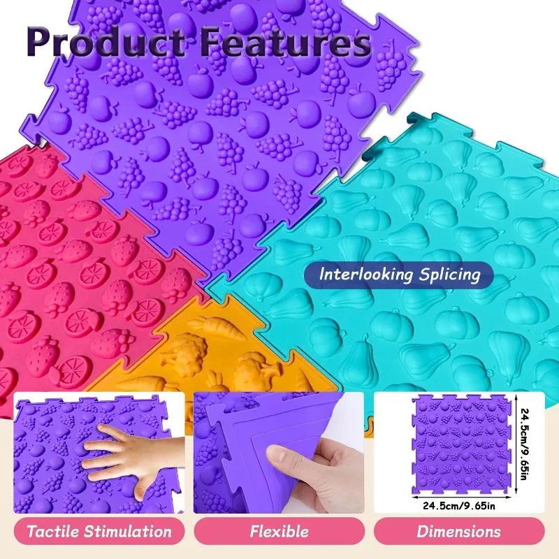 Early Childhood Sensory Integration Training Touchpad Baby Early Development Activity Mat Crawling Training Color Cognition