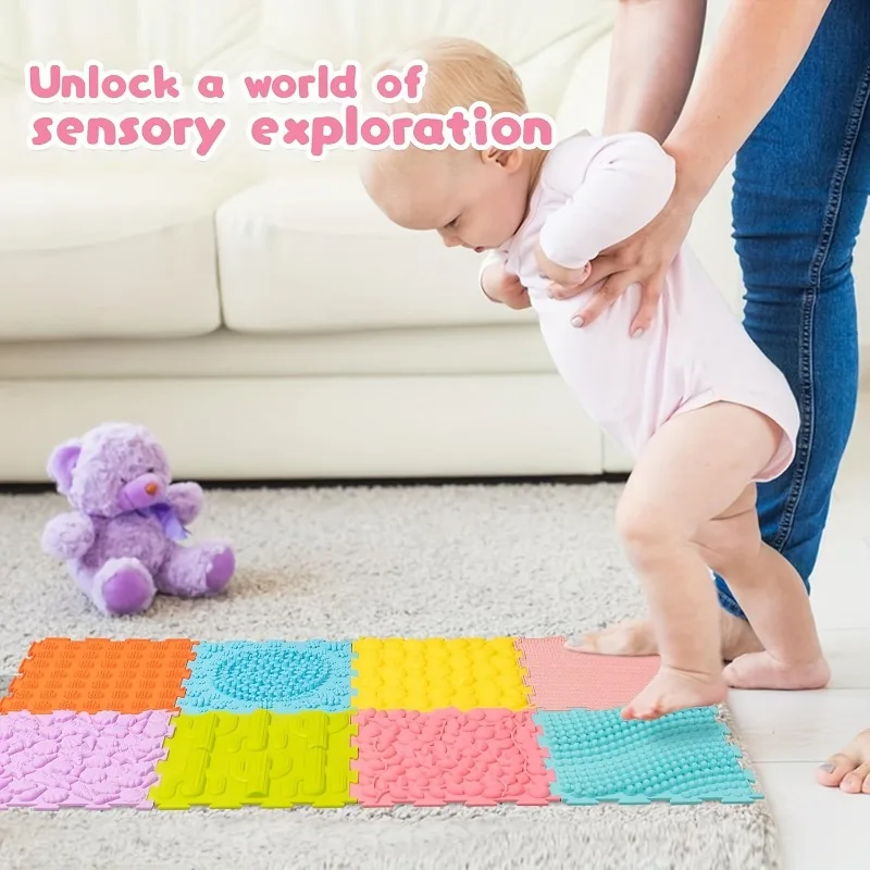 Early Childhood Sensory Integration Training Touchpad Baby Early Development Activity Mat Crawling Training Color Cognition
