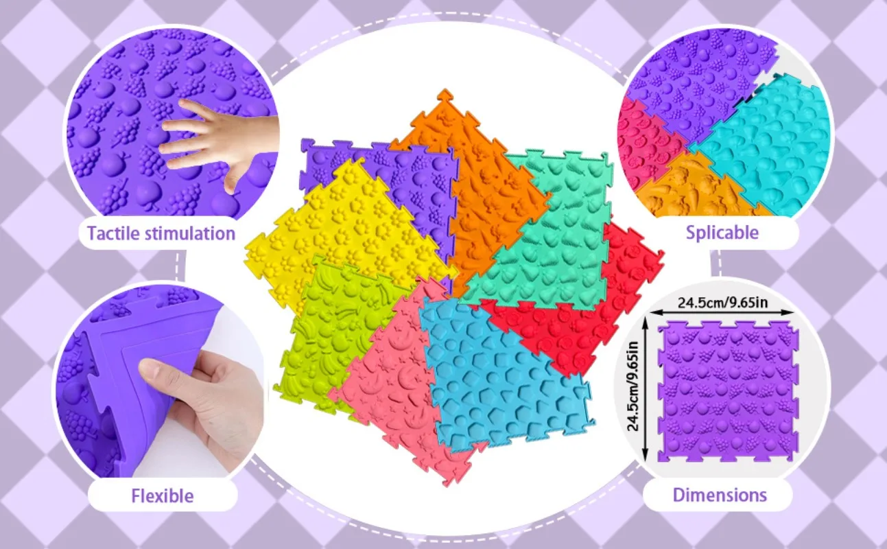 Early Childhood Sensory Integration Training Touchpad Baby Early Development Activity Mat Crawling Training Color Cognition