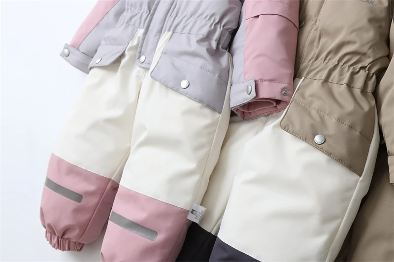 -30 Degree Baby Winter Coat Thicken Baby Jumpsuit Warm Children Jacket Waterproof Kids Ski Suit Hooded Baby Snowsuit 1-5 Years
