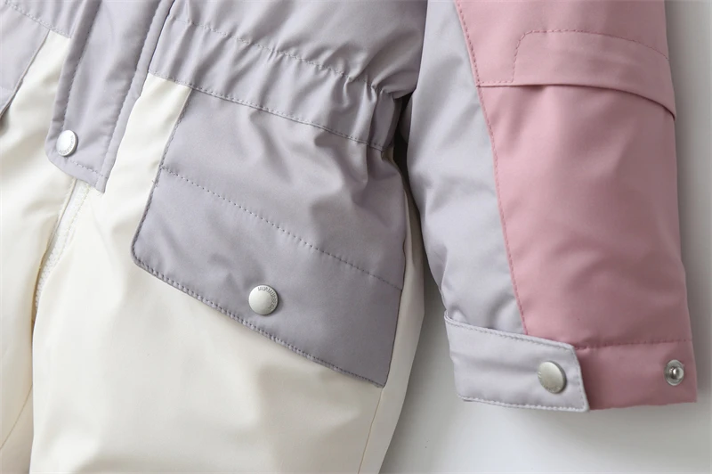 -30 Degree Baby Winter Coat Thicken Baby Jumpsuit Warm Children Jacket Waterproof Kids Ski Suit Hooded Baby Snowsuit 1-5 Years
