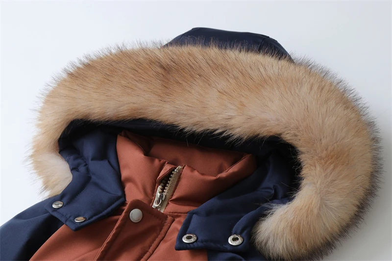 -30 Degree Baby Winter Coat Thicken Baby Jumpsuit Warm Children Jacket Waterproof Kids Ski Suit Hooded Baby Snowsuit 1-5 Years