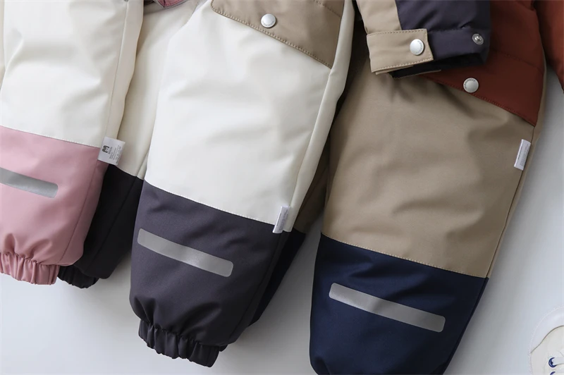 -30 Degree Baby Winter Coat Thicken Baby Jumpsuit Warm Children Jacket Waterproof Kids Ski Suit Hooded Baby Snowsuit 1-5 Years