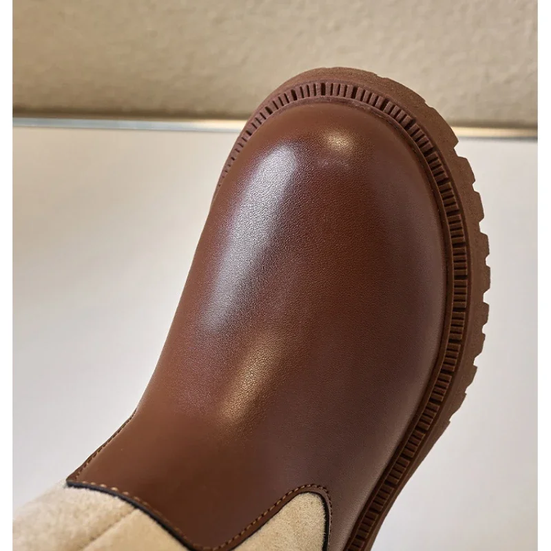 Children High Boots for Girls 2024 Autumn Winter New Fashion and Comfortable British Style Casual Versatile Trendy Leather Shoes