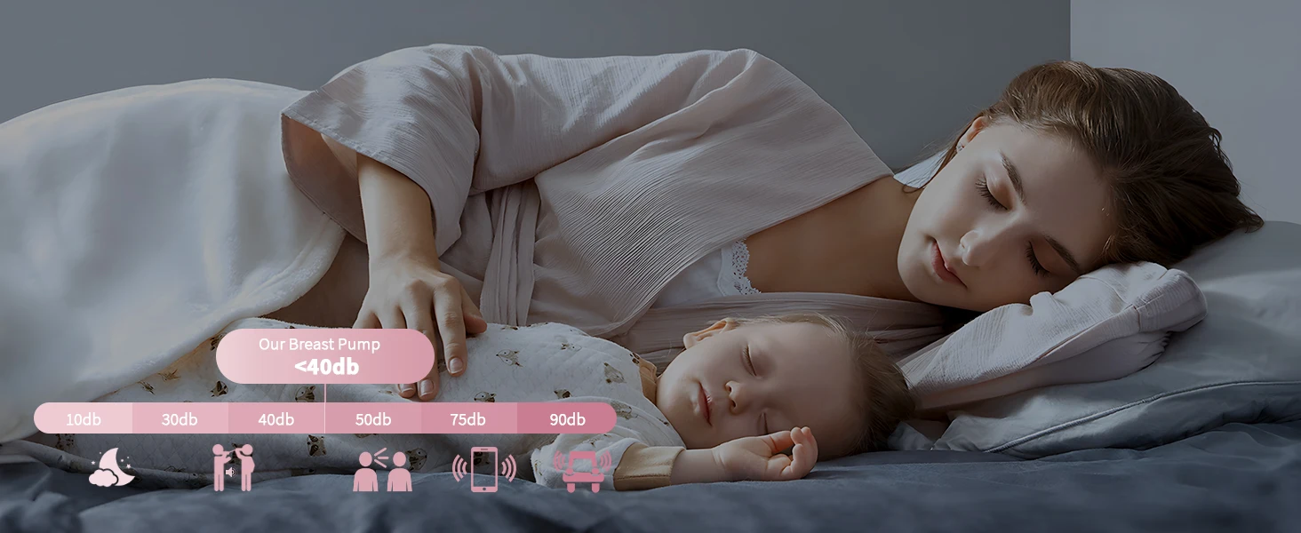 2PCS Electric Breast Pump Hands-Free Breast Pumps 12 Levels, LCD Display, 1200mAh Rechargeable Double Milk Extractor