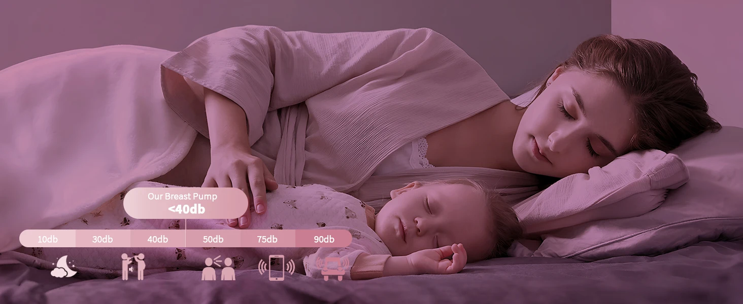 2PCS Electric Breast Pump Hands-Free Breast Pumps 12 Levels, LCD Display, 1200mAh Rechargeable Double Milk Extractor