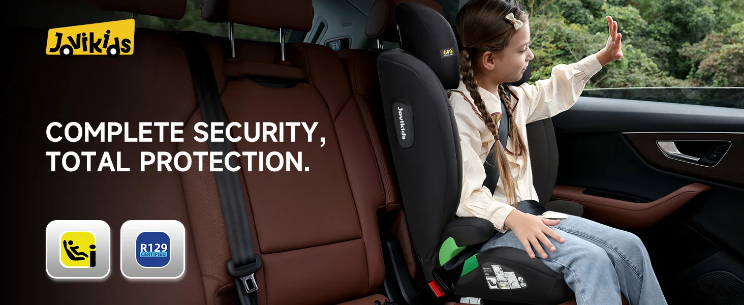 Jovikids LEON All-Round Protection High Back Booster Seat – i-Size, 100-150cm, for Infant & Child