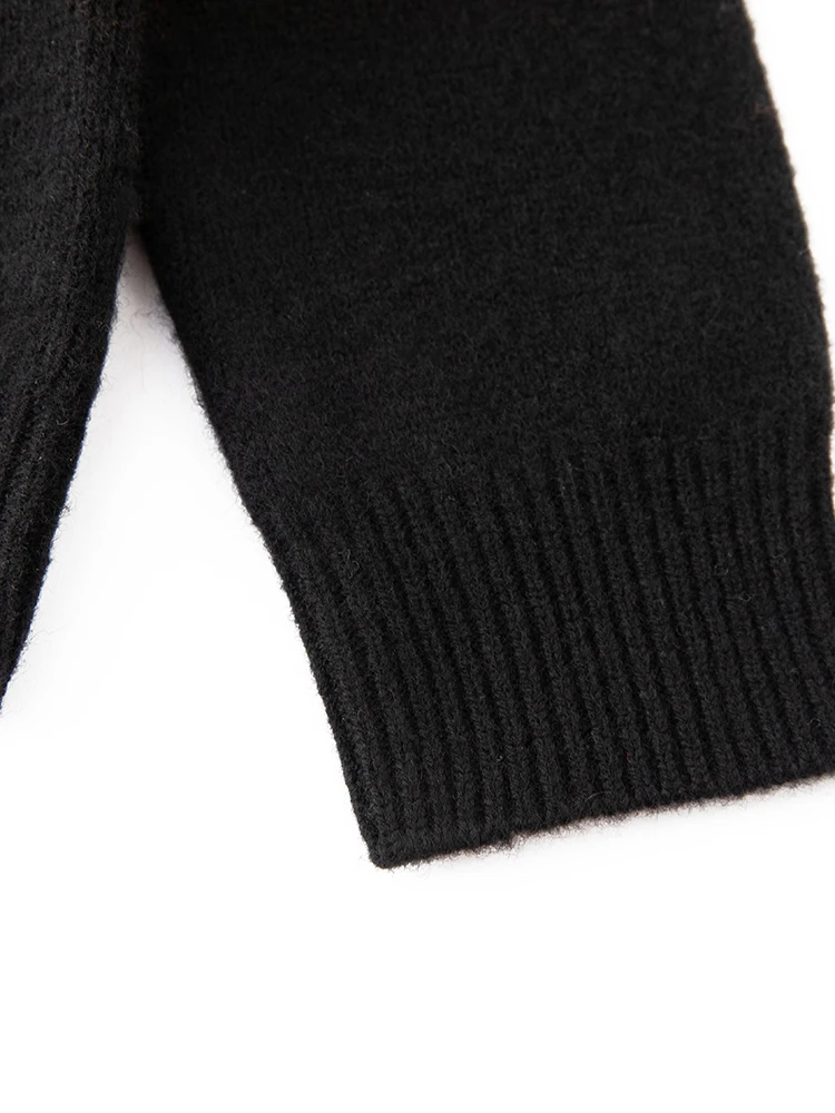 Children's Wool Sweater Pullover Autumn Winter Girls Boys Basic Mock Neck 100% Merino Wool Knitwear Kids Cashmere Thick Clothing