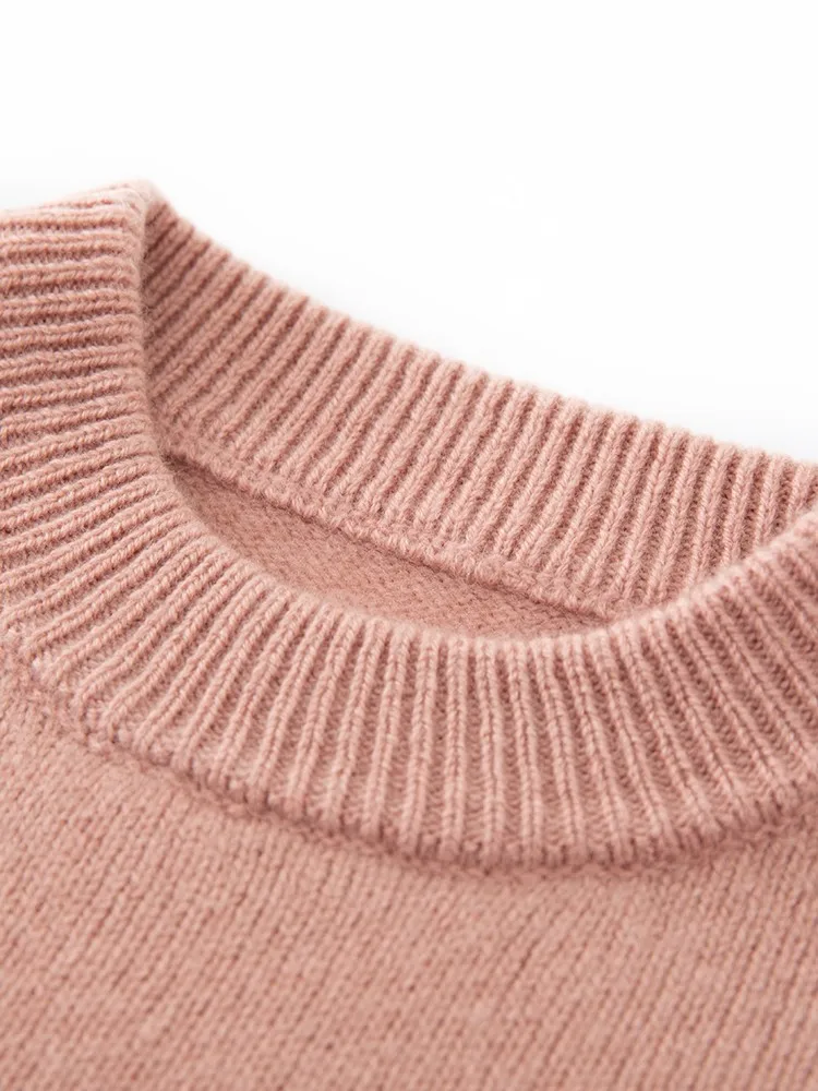Children's Wool Sweater Pullover Autumn Winter Girls Boys Basic Mock Neck 100% Merino Wool Knitwear Kids Cashmere Thick Clothing