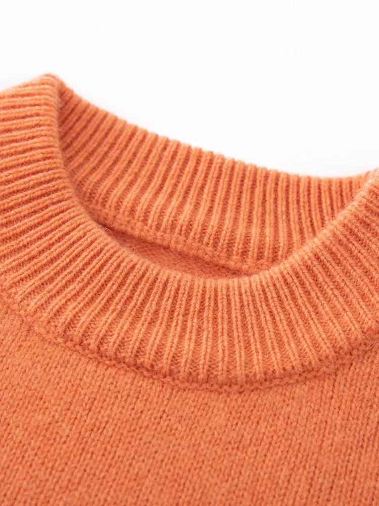 Children's Wool Sweater Pullover Autumn Winter Girls Boys Basic Mock Neck 100% Merino Wool Knitwear Kids Cashmere Thick Clothing
