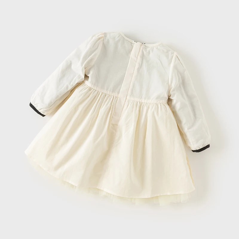 Dave Bella Girl Dress Autumn Elegant Children Princess Mesh Dress Long Sleeve Charm Gentle Party Outdoor Kids Clothing DB3241588
