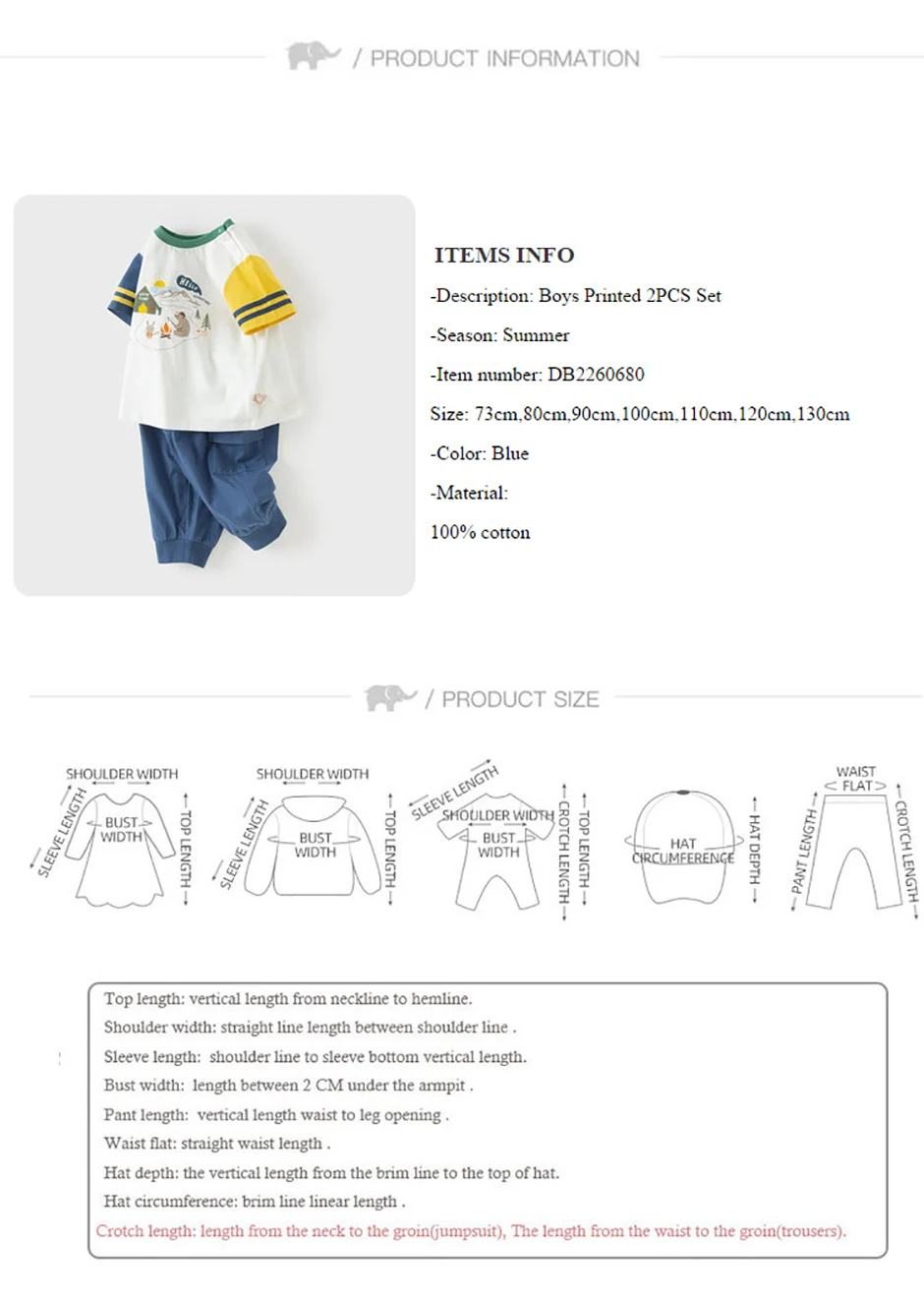 Dave Bella Boys Summer Suit Children Printed Short Sleeve T-shirt Shorts Two-Piece Set Casual Tops Pants Clothing Set DB2260680