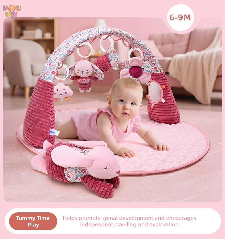 3 in 1 Baby Activity Gym Thickened Educational Fitness Frame for Children Foldable Infant Tummy Time Play Mat Stable Baby Toys
