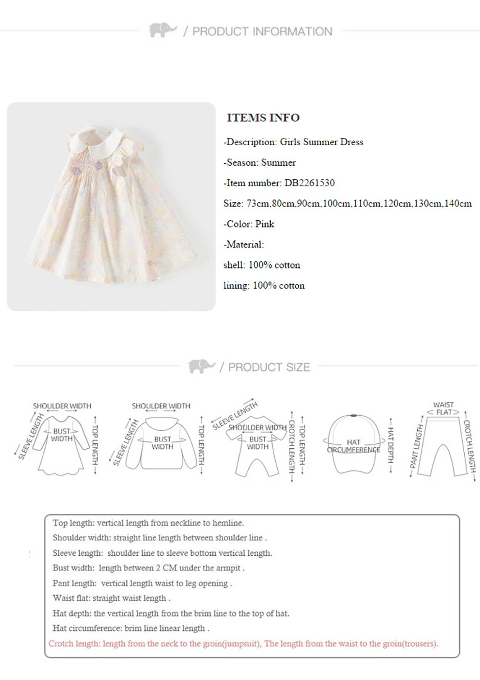 Dave Bella Girls Flower Summer Vest Dress Sweet Cute Children Sleeveless Princess Dress Fashion Cotton Party Outdoor DB2261530