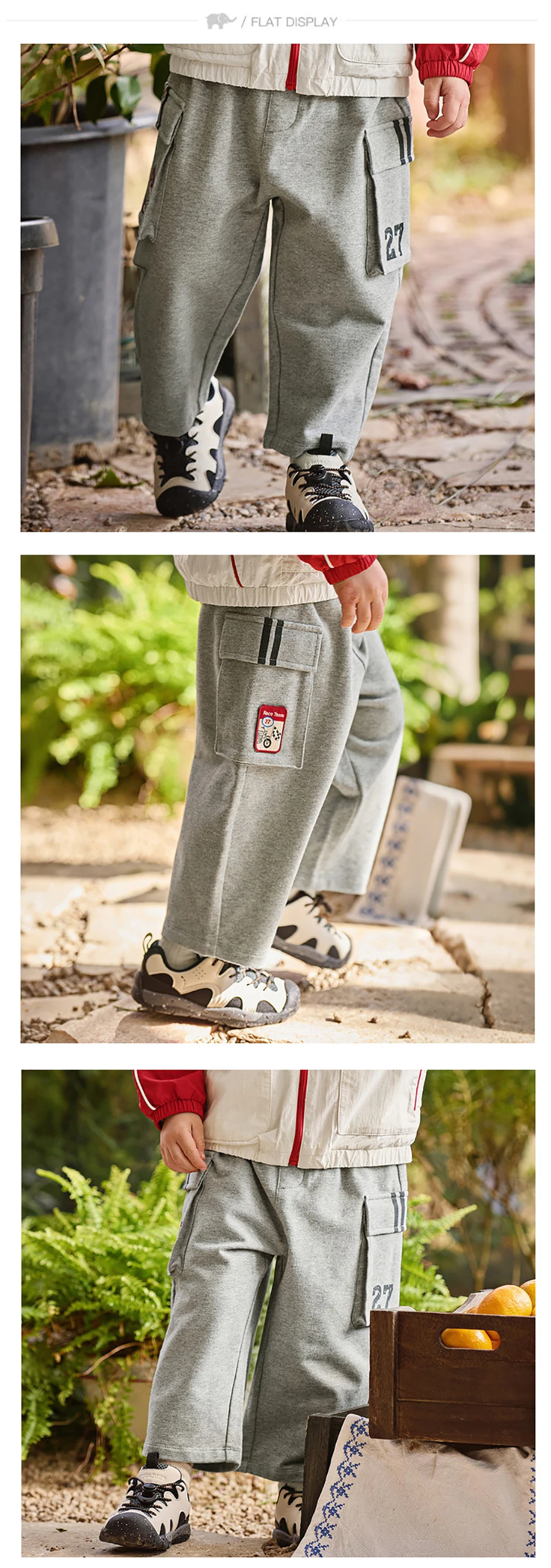 Dave Bella Children Pants Boys Clothes Spring Autumn Knitted Kids Outdoor Sports Trousers Elastic Fashion Comfortable DB1260175