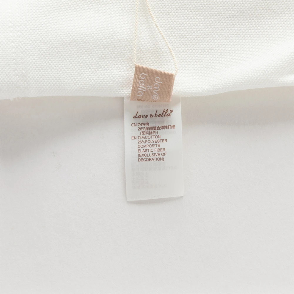 Dave Bella Children Cotton Pullover Spring Autumn Boys Clothes Kids Cartoon Print V-neck T-shirt Baby Long Sleeve Tops DB1260789