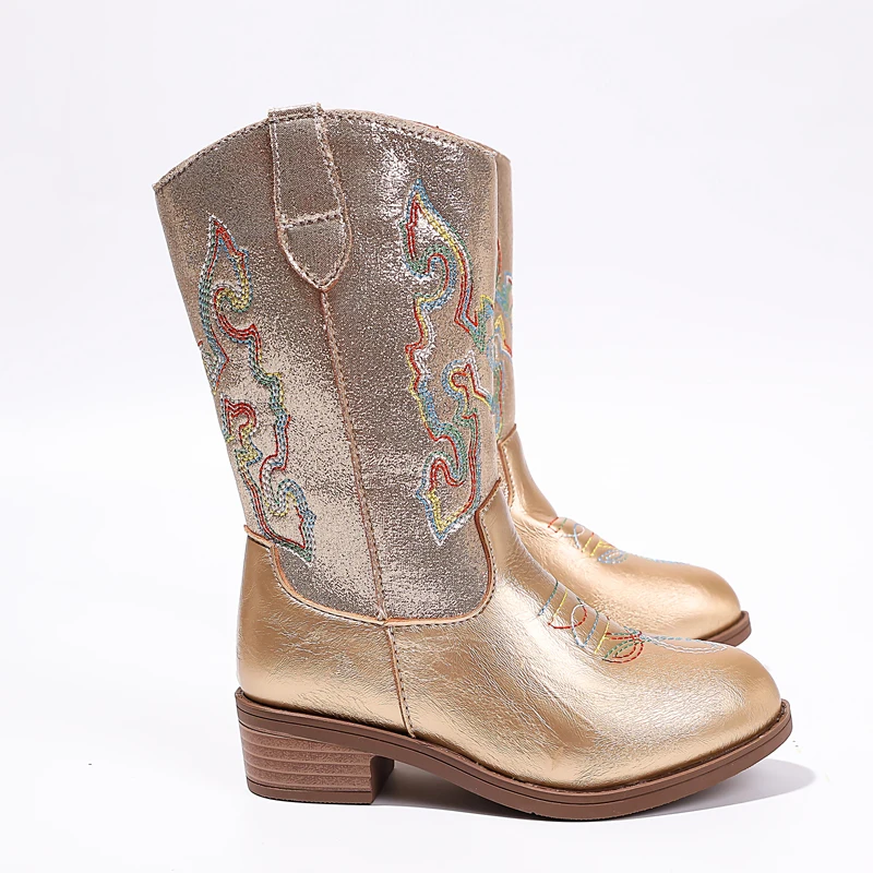 New Little Girls Leather Boots for Princess Toddlers Spring Autumn Kids High Heel Ankle Boots Fashion Children's Catwalk Boots