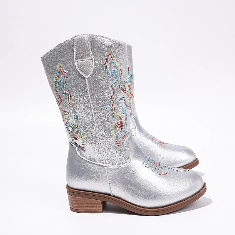 New Little Girls Leather Boots for Princess Toddlers Spring Autumn Kids High Heel Ankle Boots Fashion Children's Catwalk Boots
