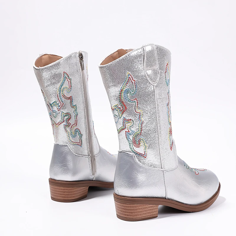 New Little Girls Leather Boots for Princess Toddlers Spring Autumn Kids High Heel Ankle Boots Fashion Children's Catwalk Boots