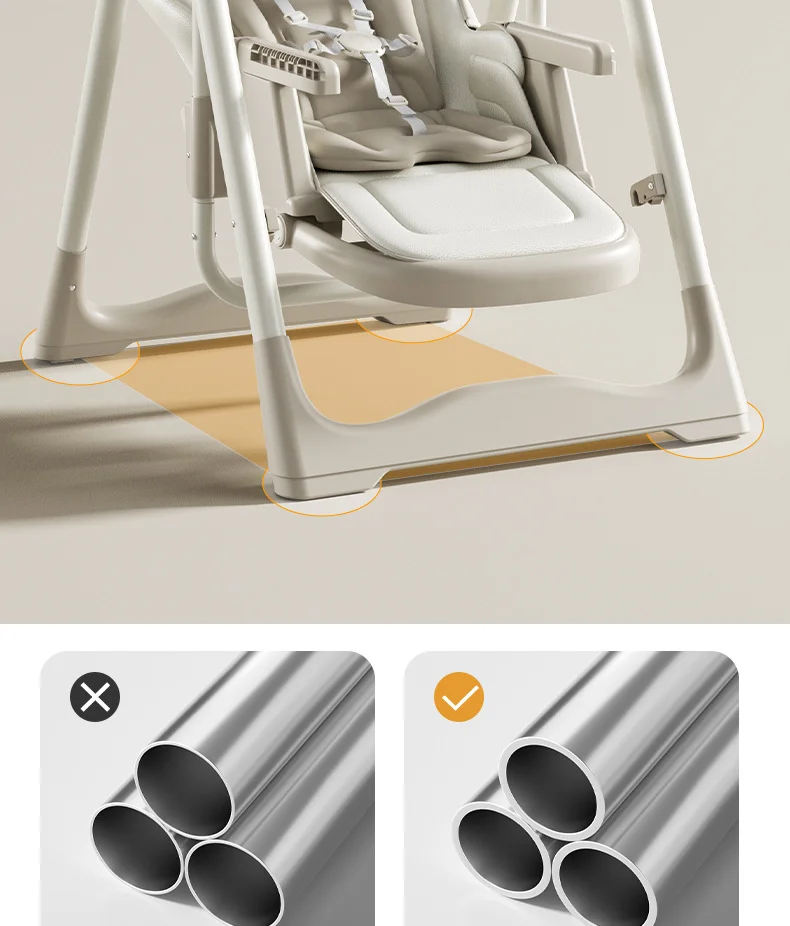 Smart Baby High Chair with Bluetooth, Electric Rocker & Recliner, 6-in-1 Foldable Multi-use Feeding Chair for Newborn to Toddler