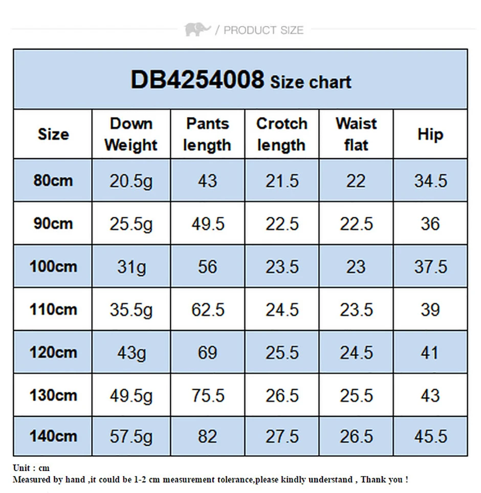 Dave Bella Girls Down Pants Autumn Winter Baby Elastic Waist Plush Trousers Waterproof Outerwear Children Casual Pants DB4254008