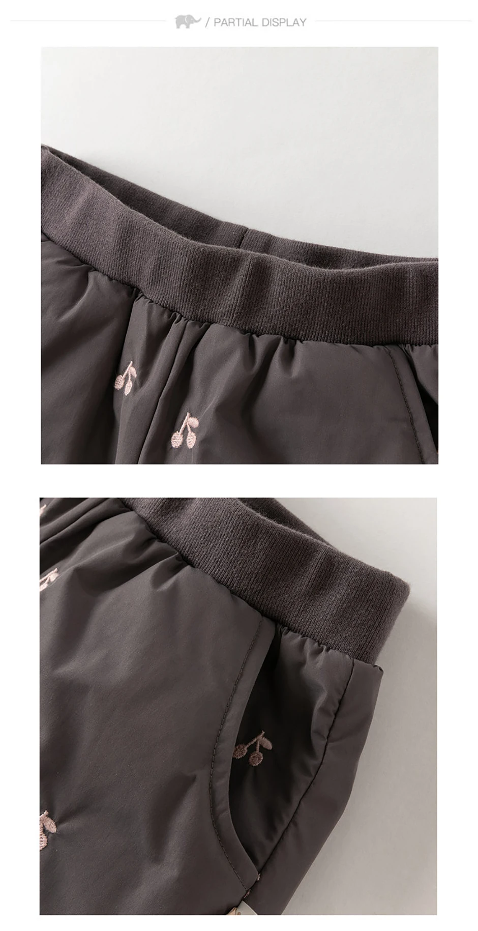 Dave Bella Girls Down Pants Autumn Winter Baby Elastic Waist Plush Trousers Waterproof Outerwear Children Casual Pants DB4254008