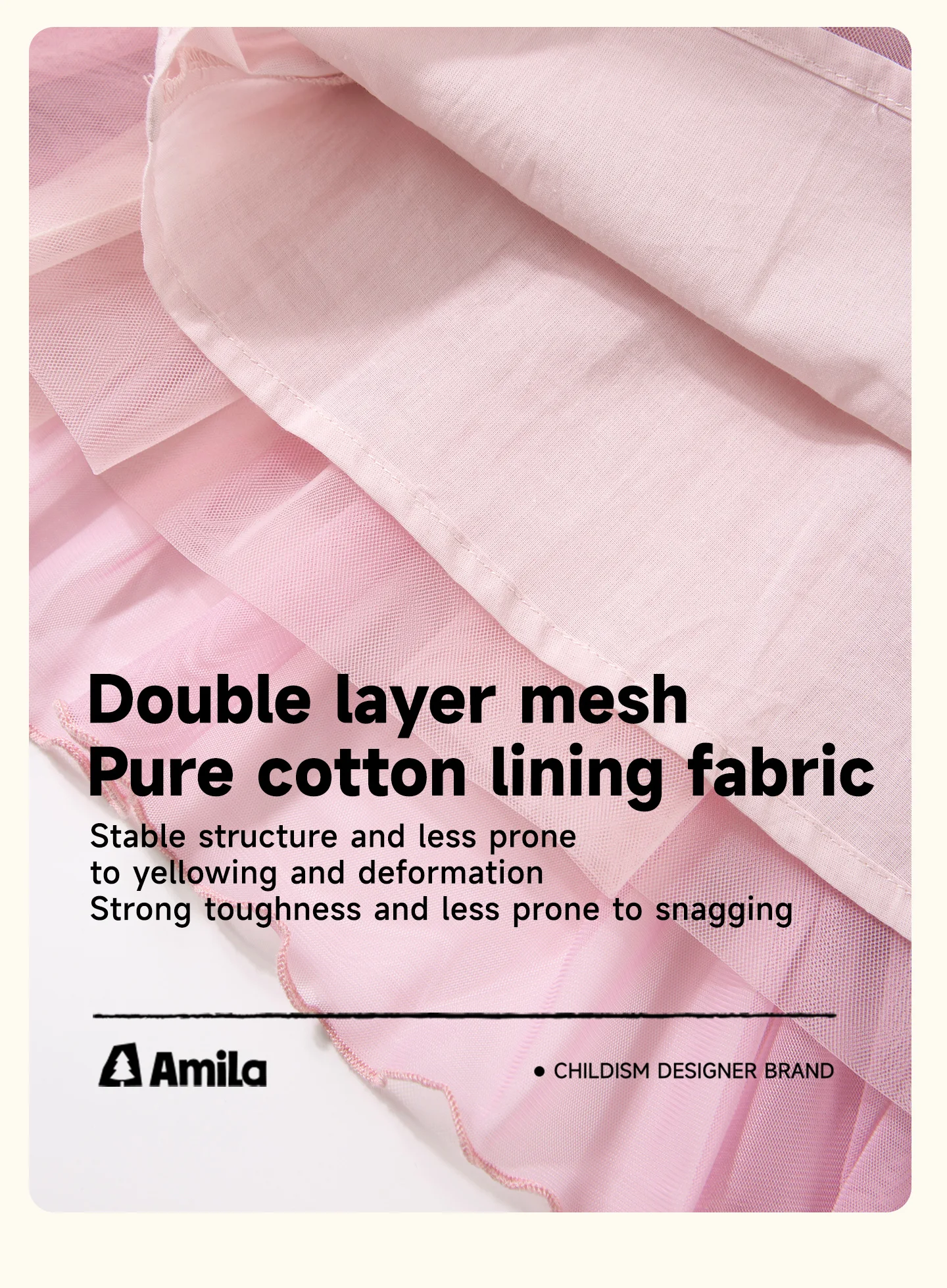 Amila 2026 Summer New Girls' Dress With Soft Mesh Gentle Temperament Sweet And Cute Fluffy Camisole Vest Skirt