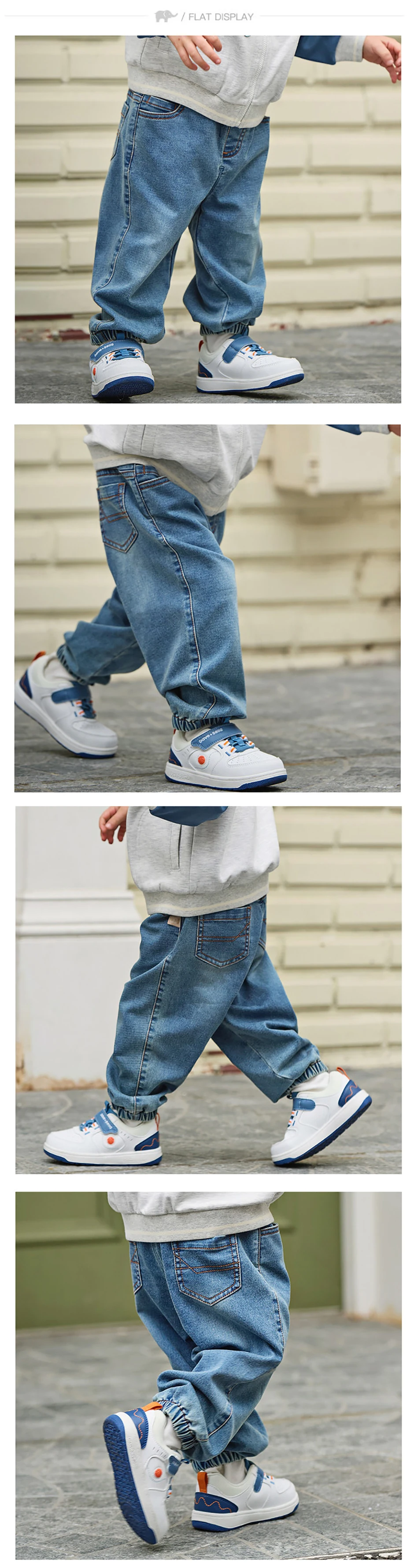 Dave Bella Children Elastic Jeans Boys Clothing Autumn Spring Kids Fashion Denim Trousers Baby Outdoors Cowboy Pants DB1260264