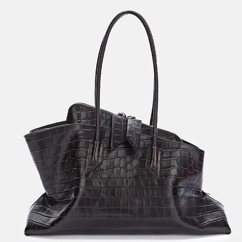 Elegant Leather Diaper Bag Large Capacity Women's Handbag Luxury Brand Famous Designer Popular Classic Leisure Business