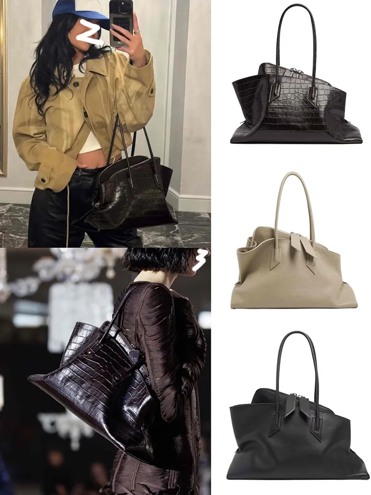 Elegant Leather Diaper Bag Large Capacity Women's Handbag Luxury Brand Famous Designer Popular Classic Leisure Business
