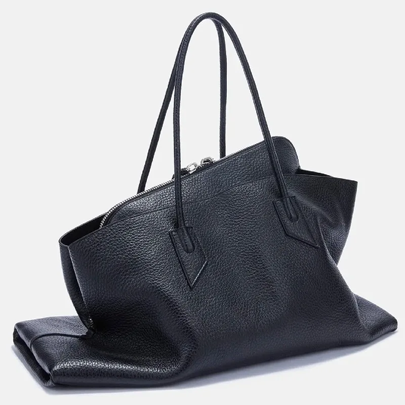 Elegant Leather Diaper Bag Large Capacity Women's Handbag Luxury Brand Famous Designer Popular Classic Leisure Business