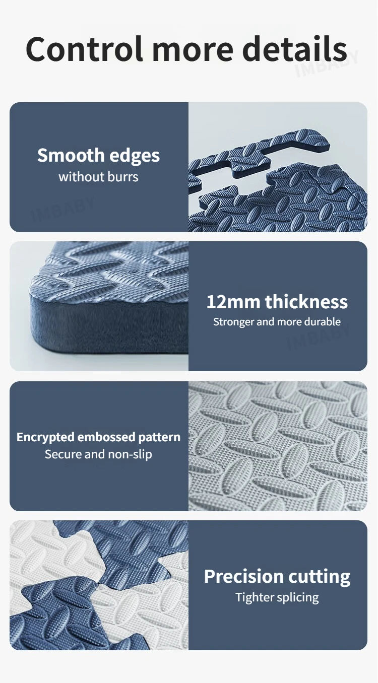 4/8/16 Pcs Cushion, Baby Crawling, Non-Slip Floor Mat for Kids, Mat Family Interlocking Foam Floor Tiles, Home Gym Equipment Mat
